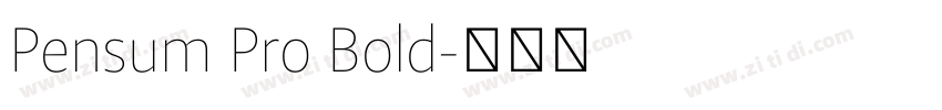 Pensum Pro Bold字体转换